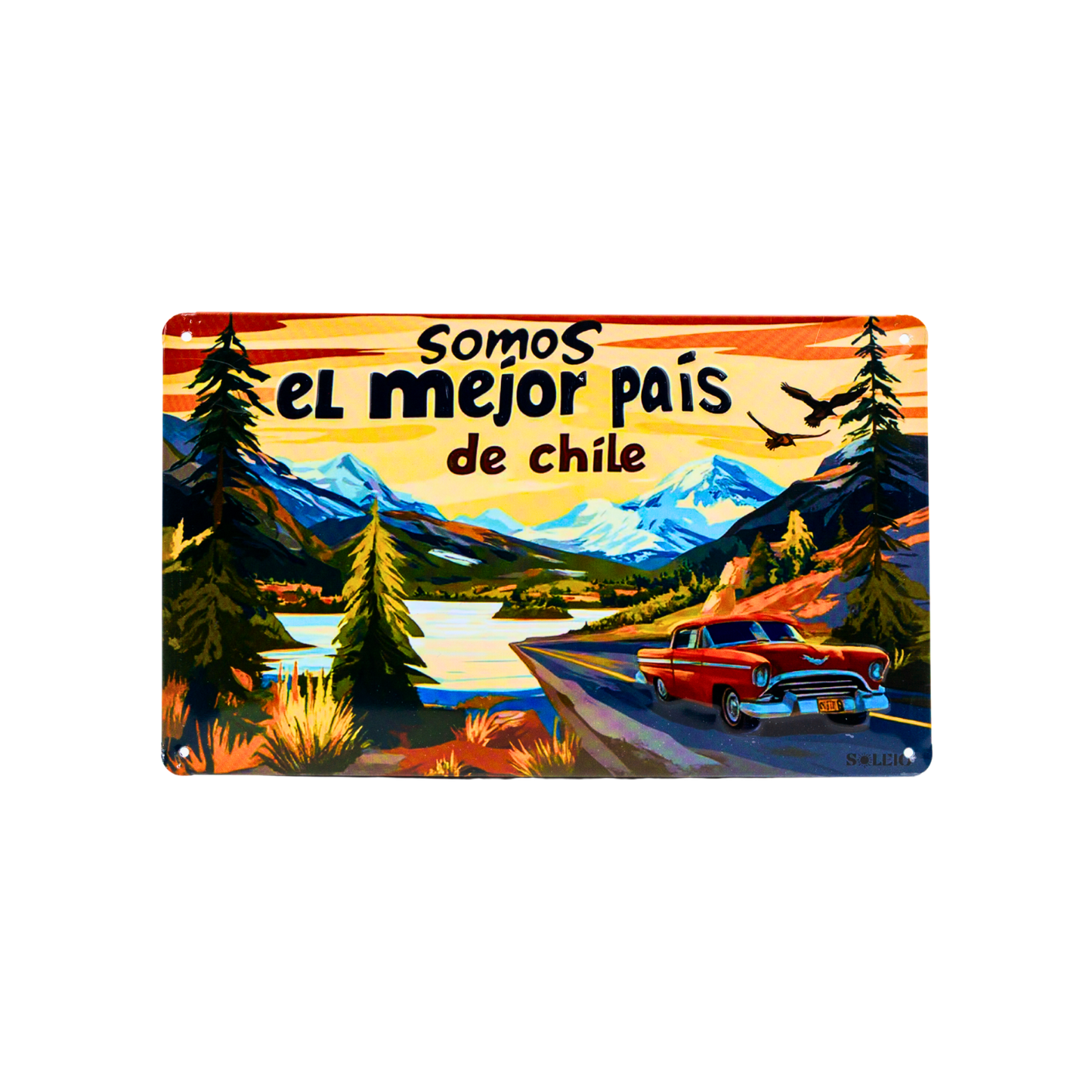 Cartel Decorativo Metálico  “Somos el Mejor País de Chile”