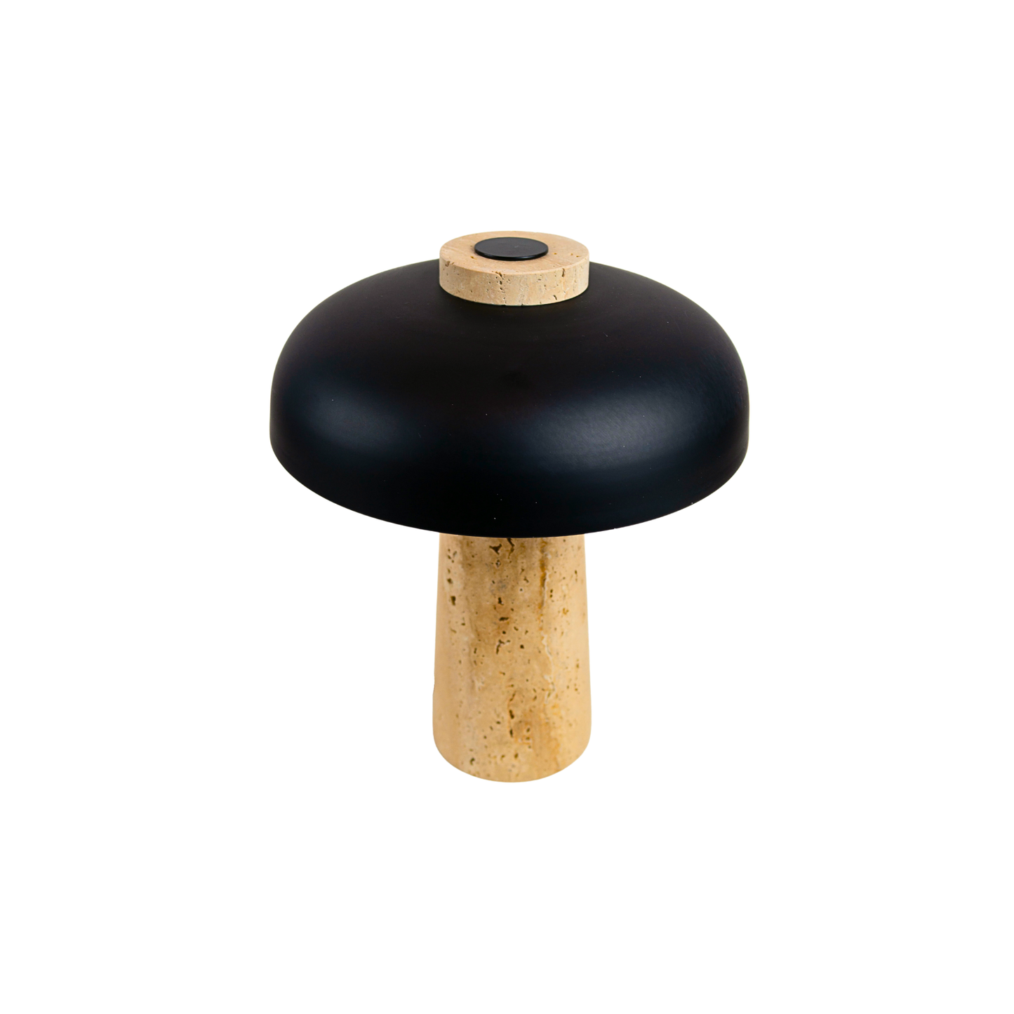 Lámpara LED de Piedra Travertino Elegante Diseño de Setas