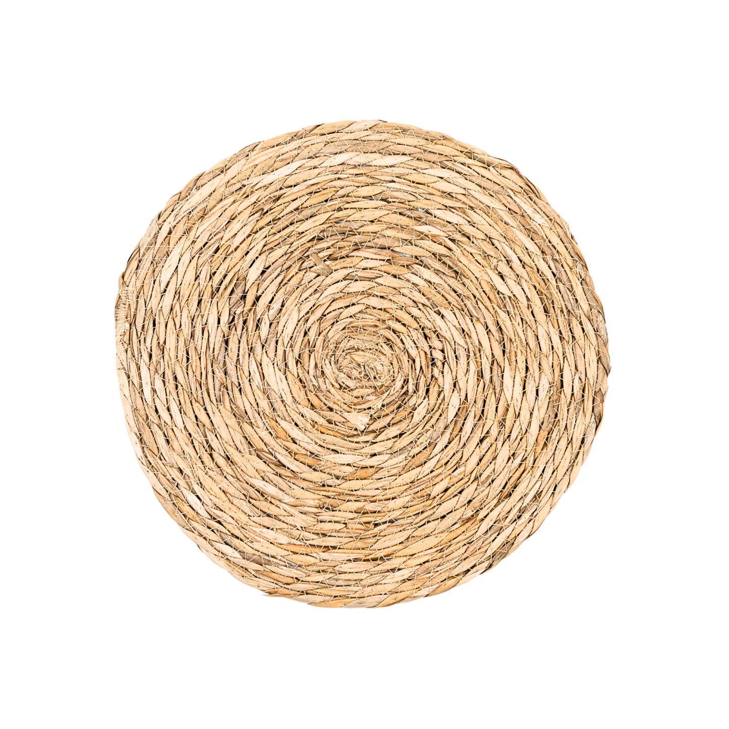 Individual Redondo de Rattan  Fibras Naturales Tejido a Mano