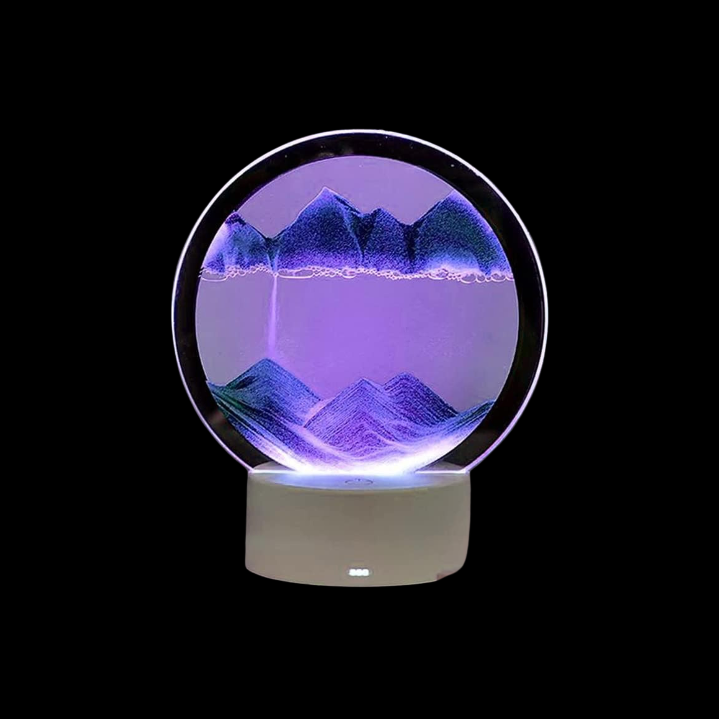 Decoración De Arena Mágica Con Luz LED RGB  Lila