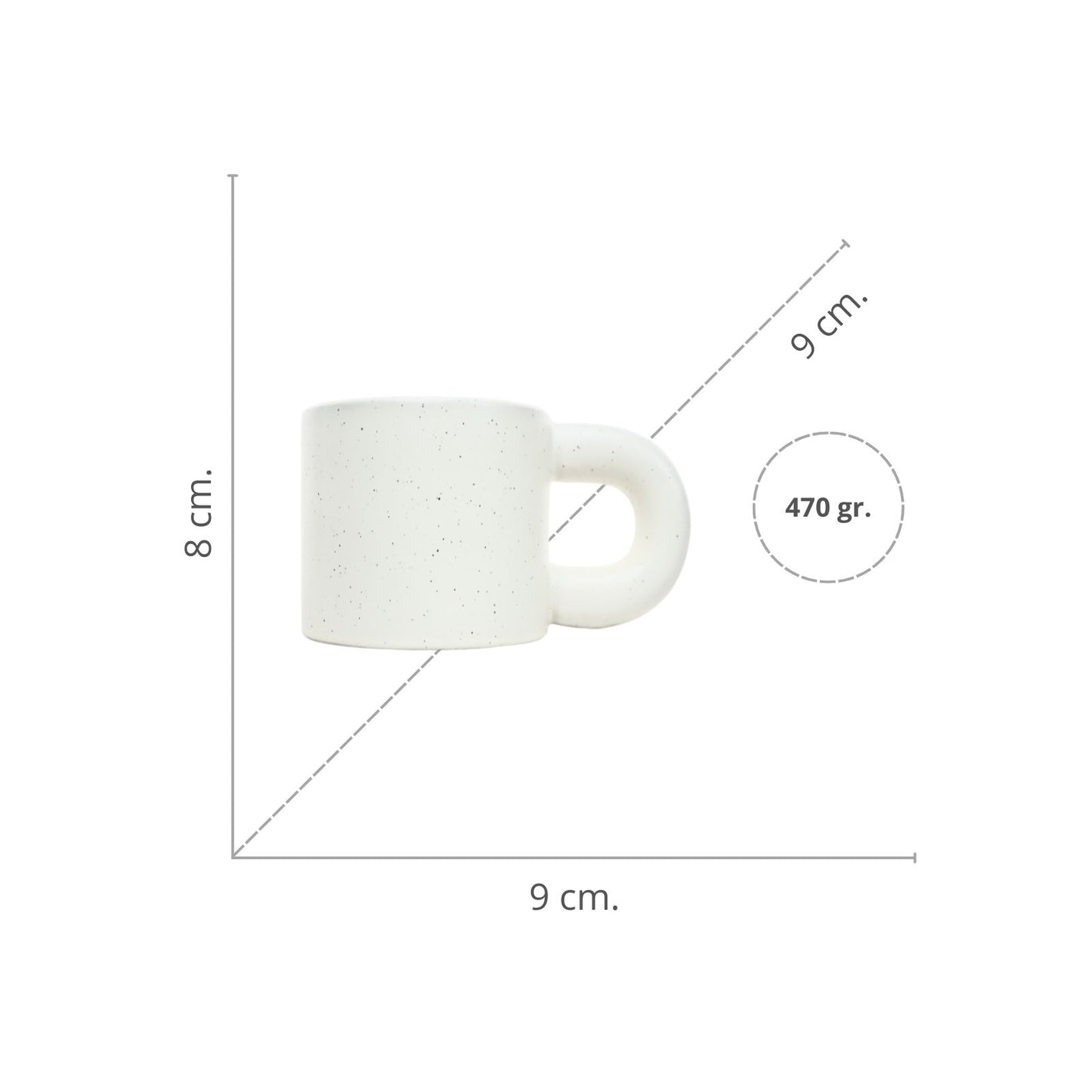 Taza de Cerámica Estilo Nórdico 300 ml Beige Lisa