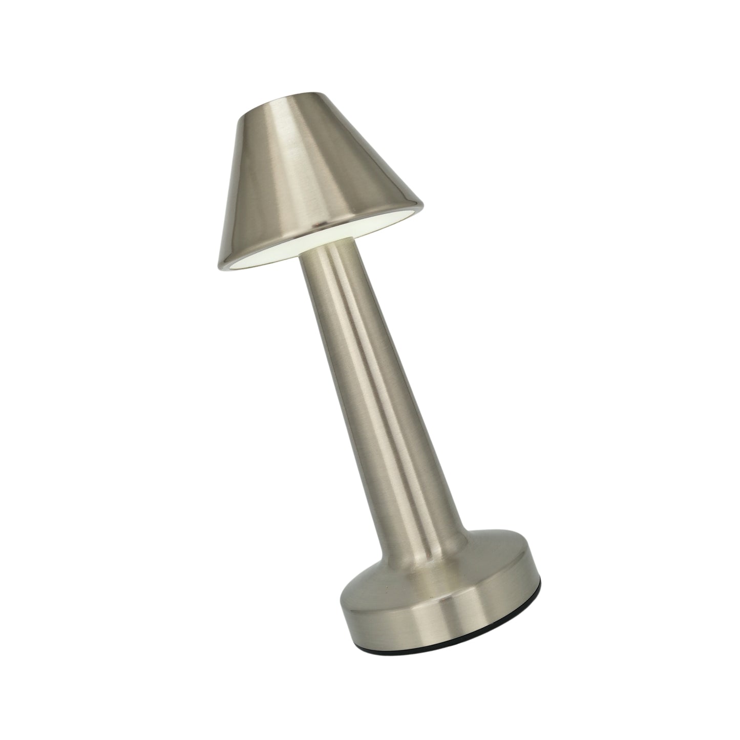 Lampara De Mesa Touch Led Recargable Usb Plateada