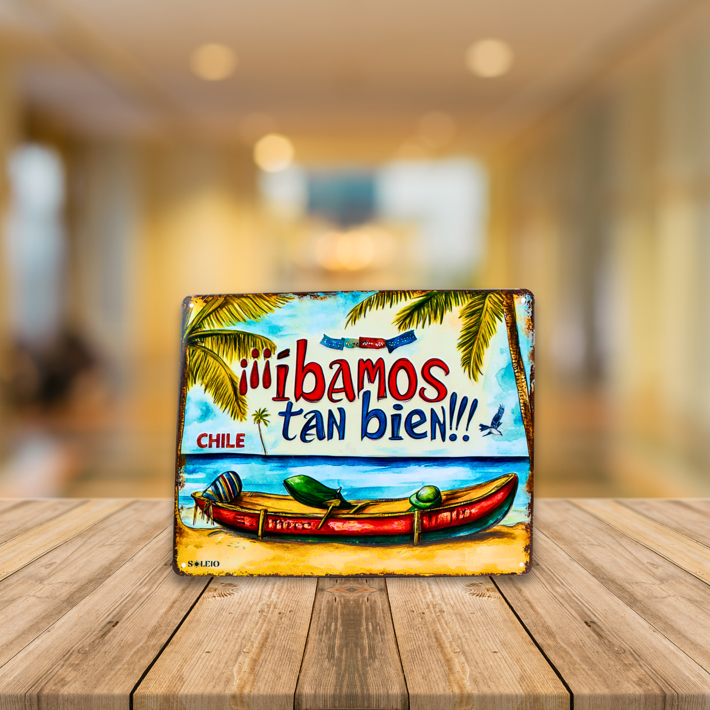 Cartel Decorativo Metálico  “Ibamos tan bien”