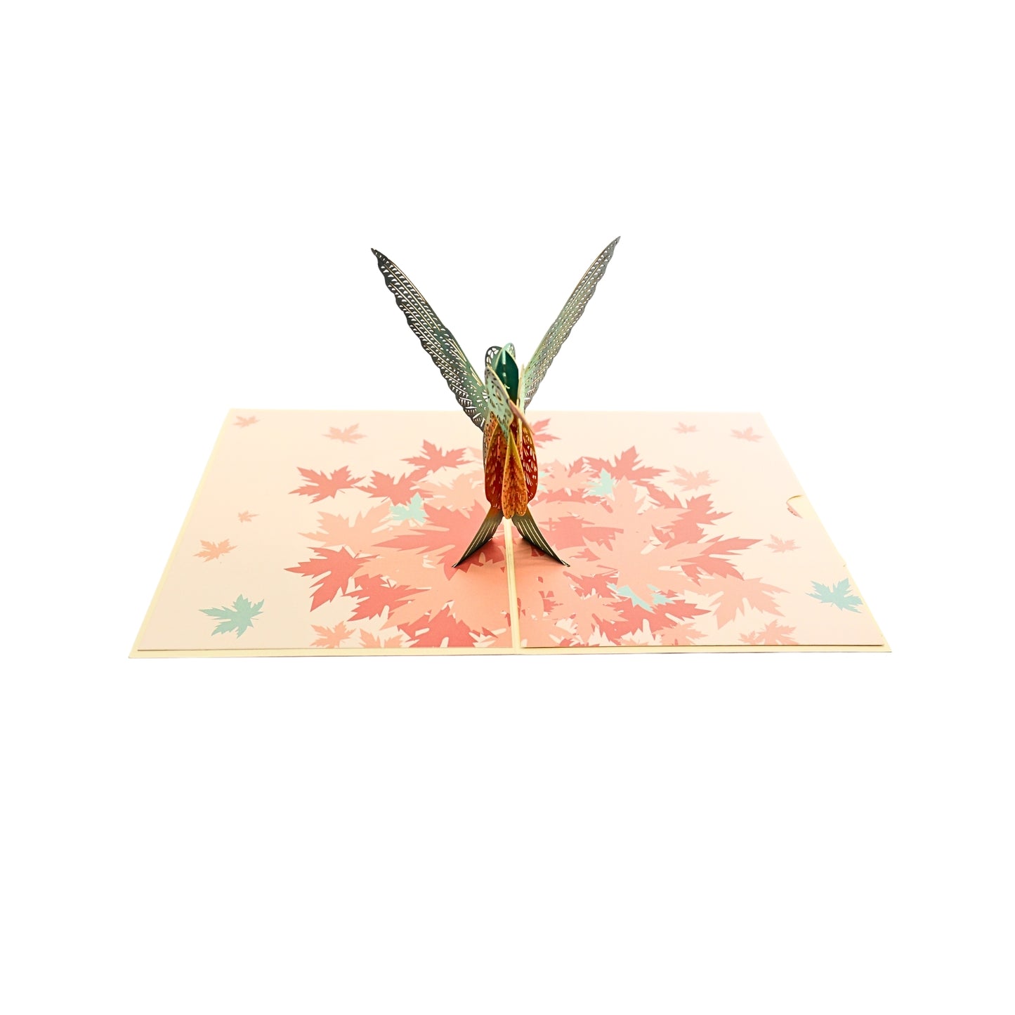 Tarjeta Felicitaciones Plegable Colibrí con Efecto 3D