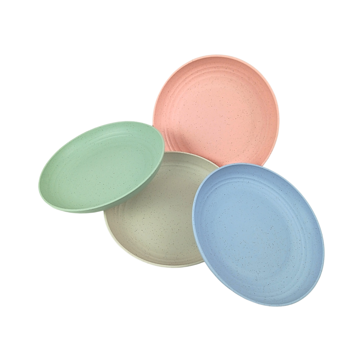 Pack 4 Platos De Fibra De Trigo Ecológico BPA Free