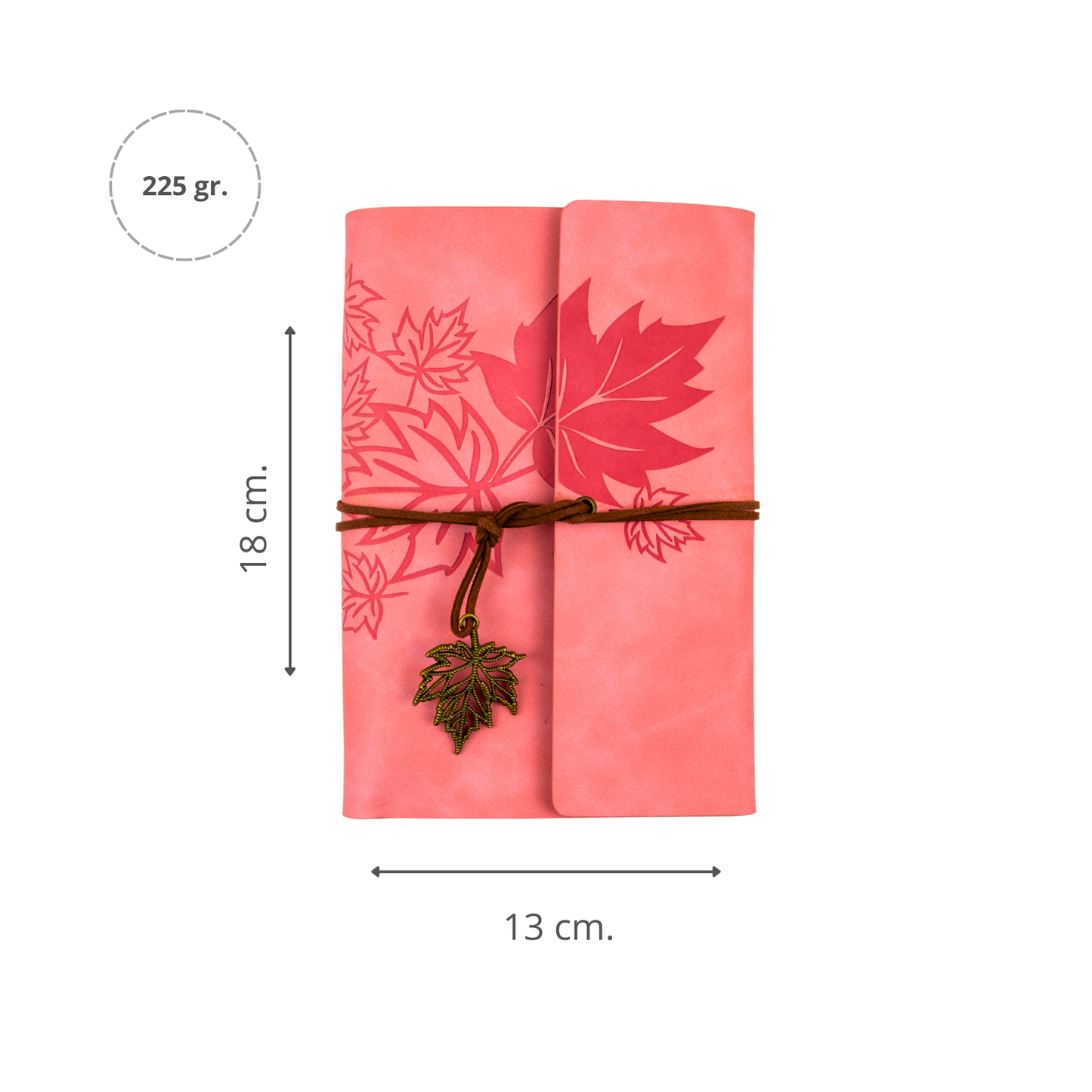 Agenda Con Tapa de Ecocuero Tamaño A6 Diseño Vintage Rosado