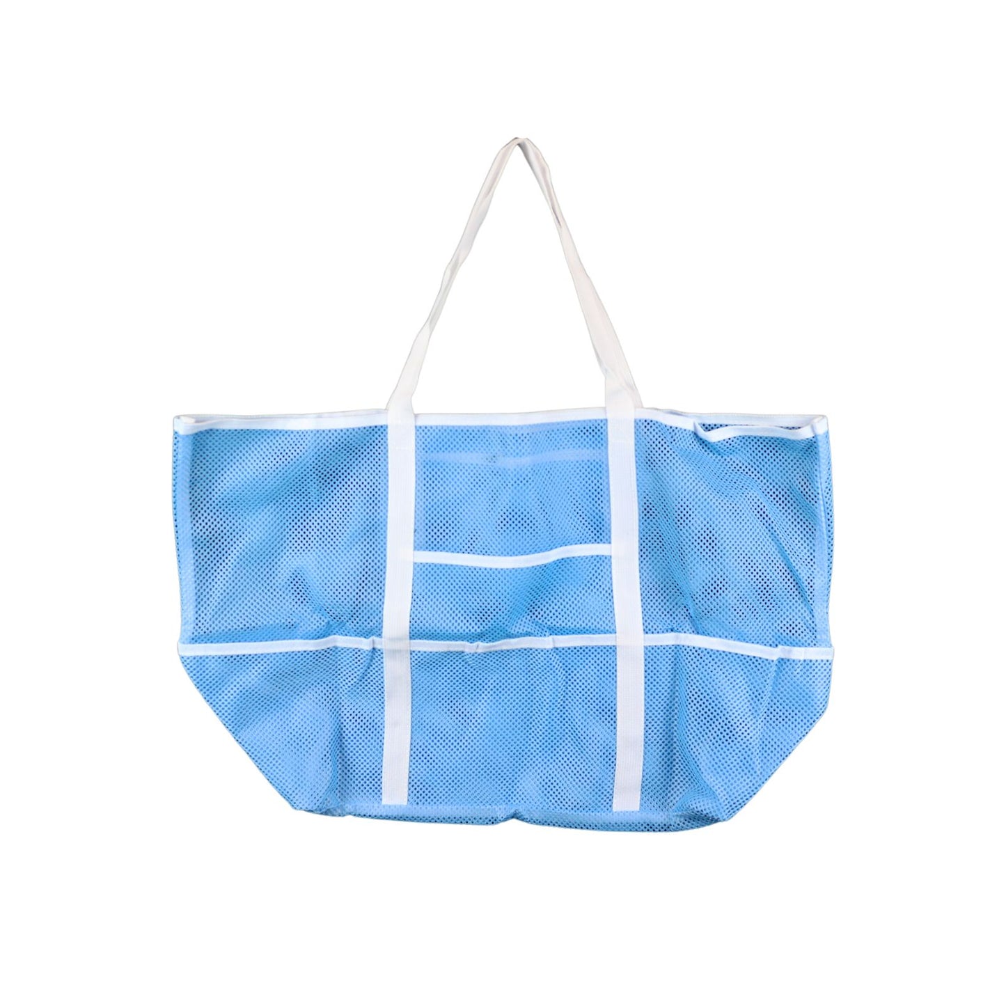 Bolsa De Malla Multiusos Playera Supermercado Compras Celeste