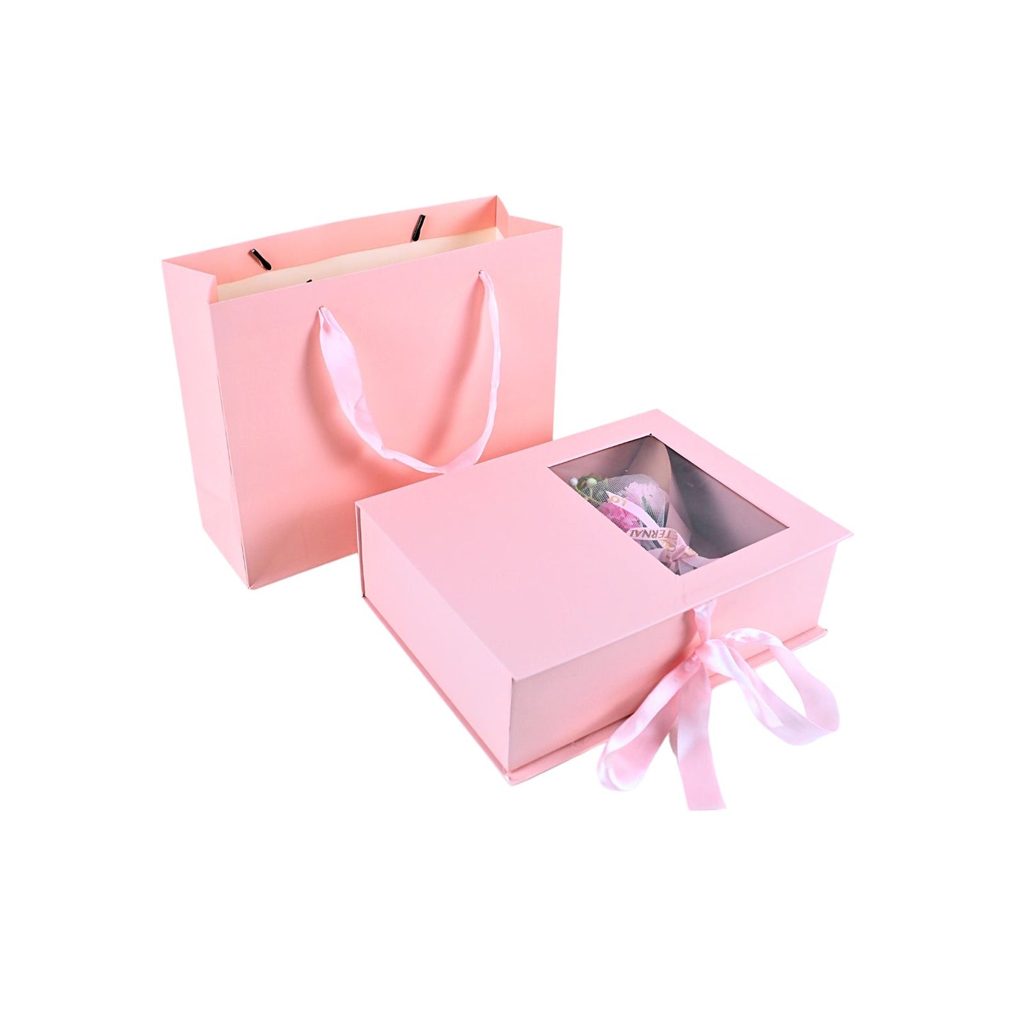 Caja de Regalo Floral con Aromaterapia Rosa