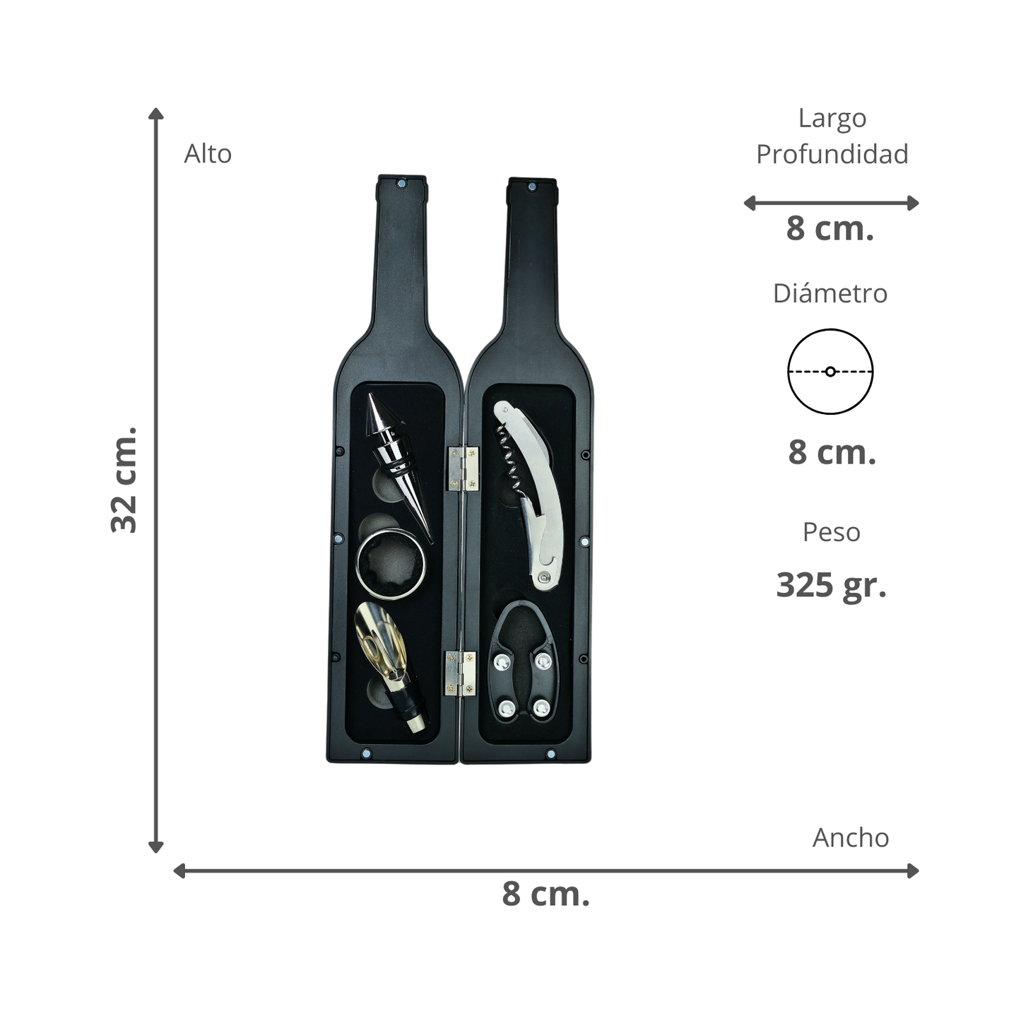 Set Descorchador De Vinos Estuche