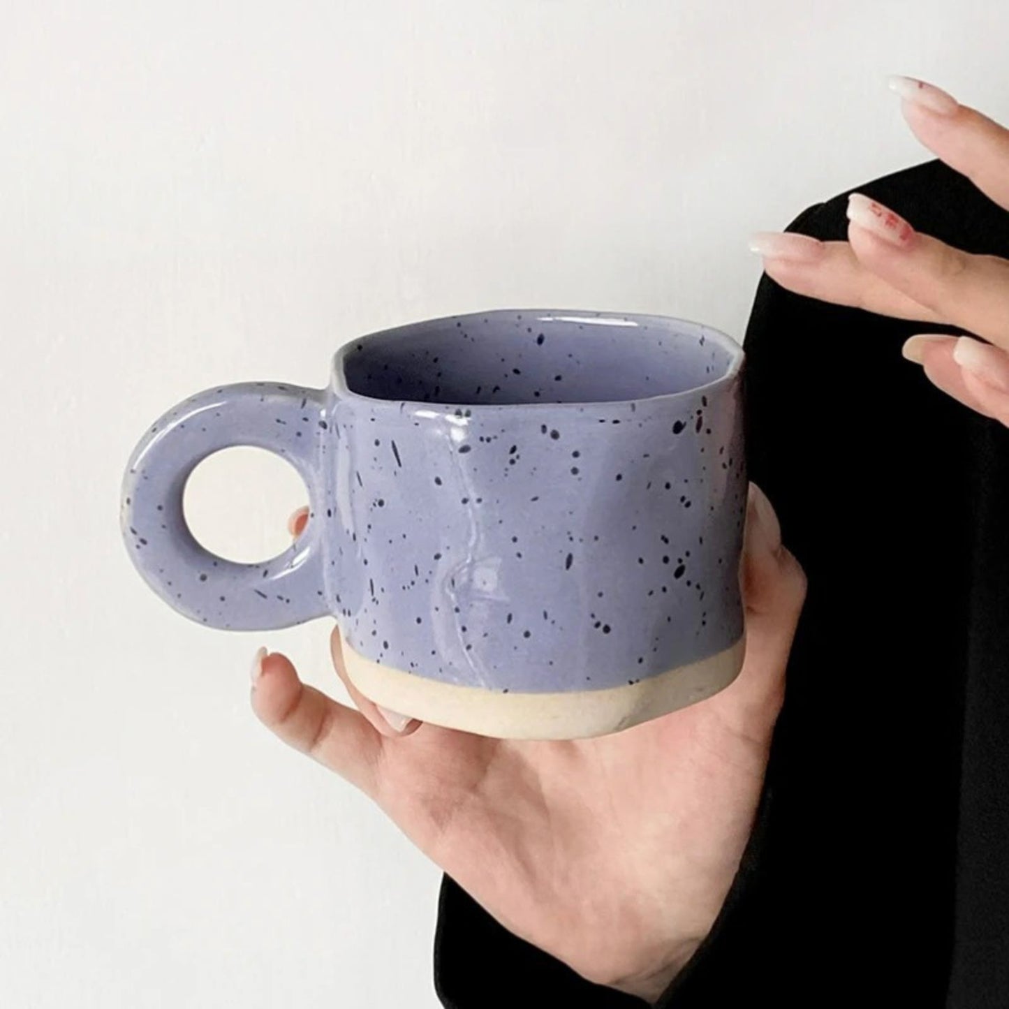 Taza de Cerámica Estilo Coreano 250 ml Morado