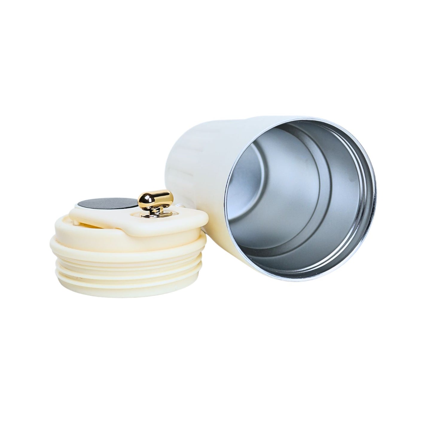 Vaso Térmico de Acero Inoxidable Termómetro 460 ml Blanco