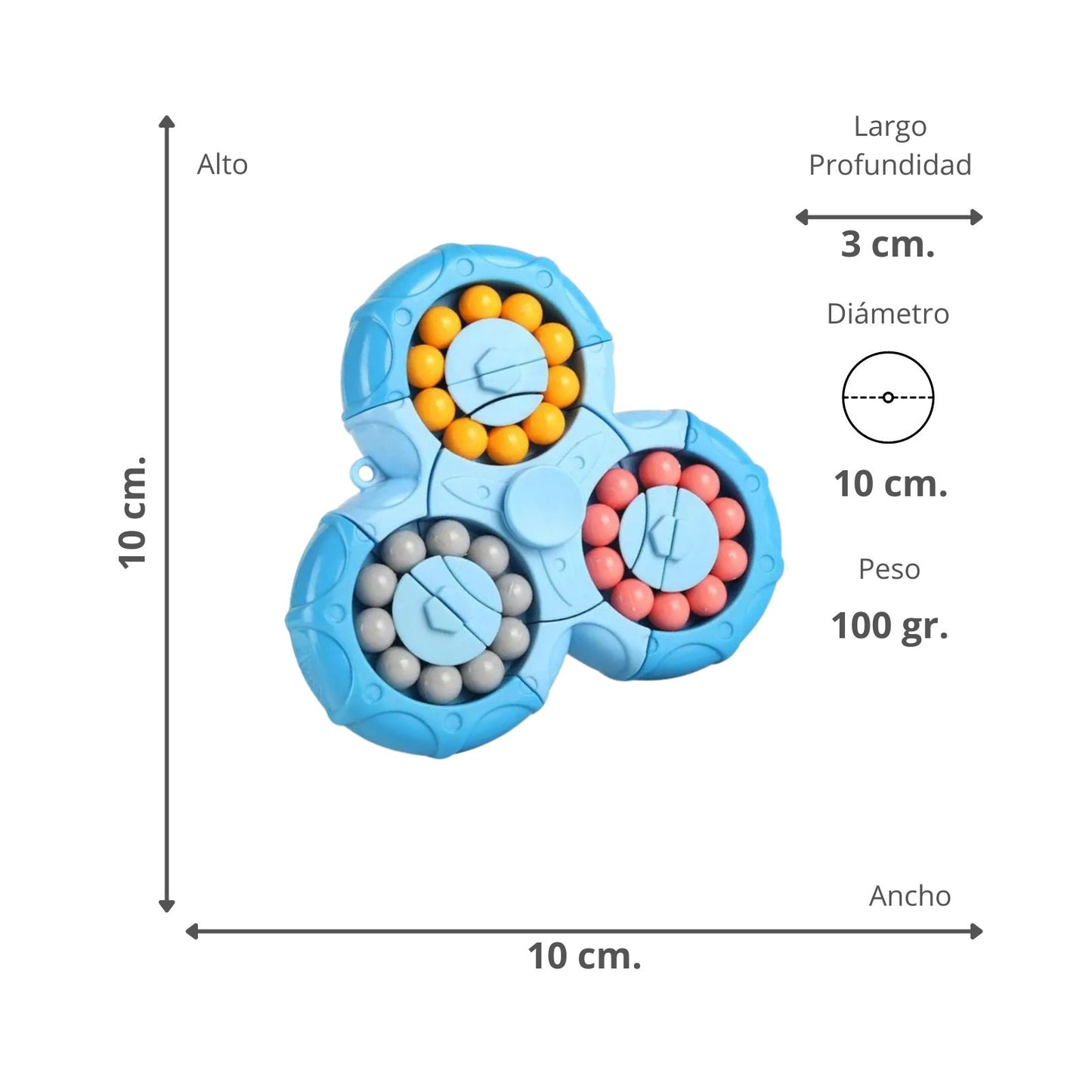 Fidget Spinner Anti estrés Azul