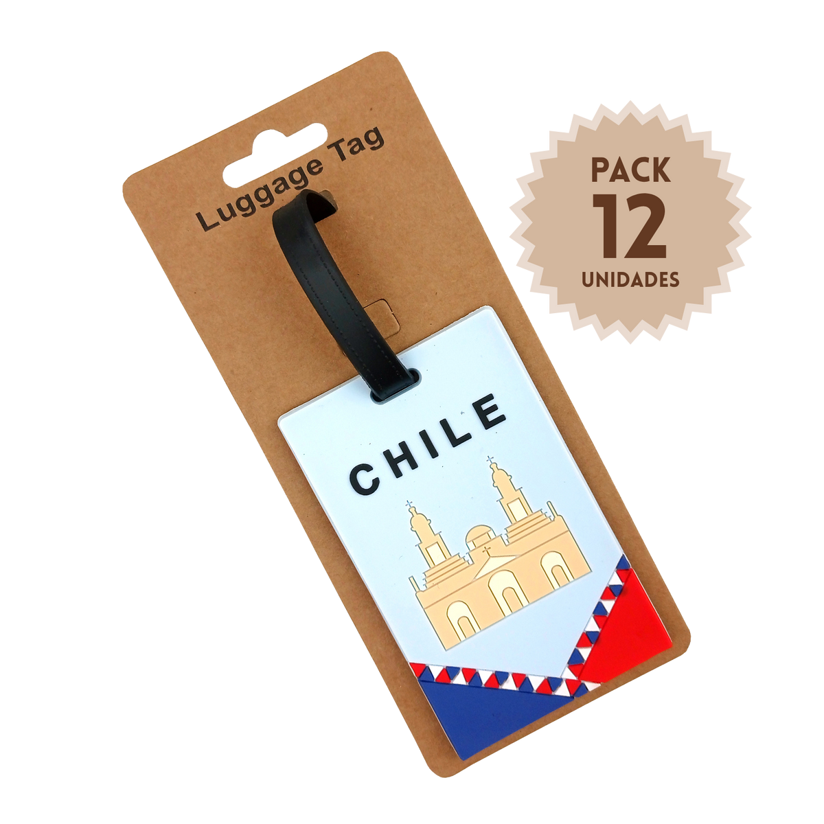 Pack 12 Identificador De Equipaje Chile Iglesia