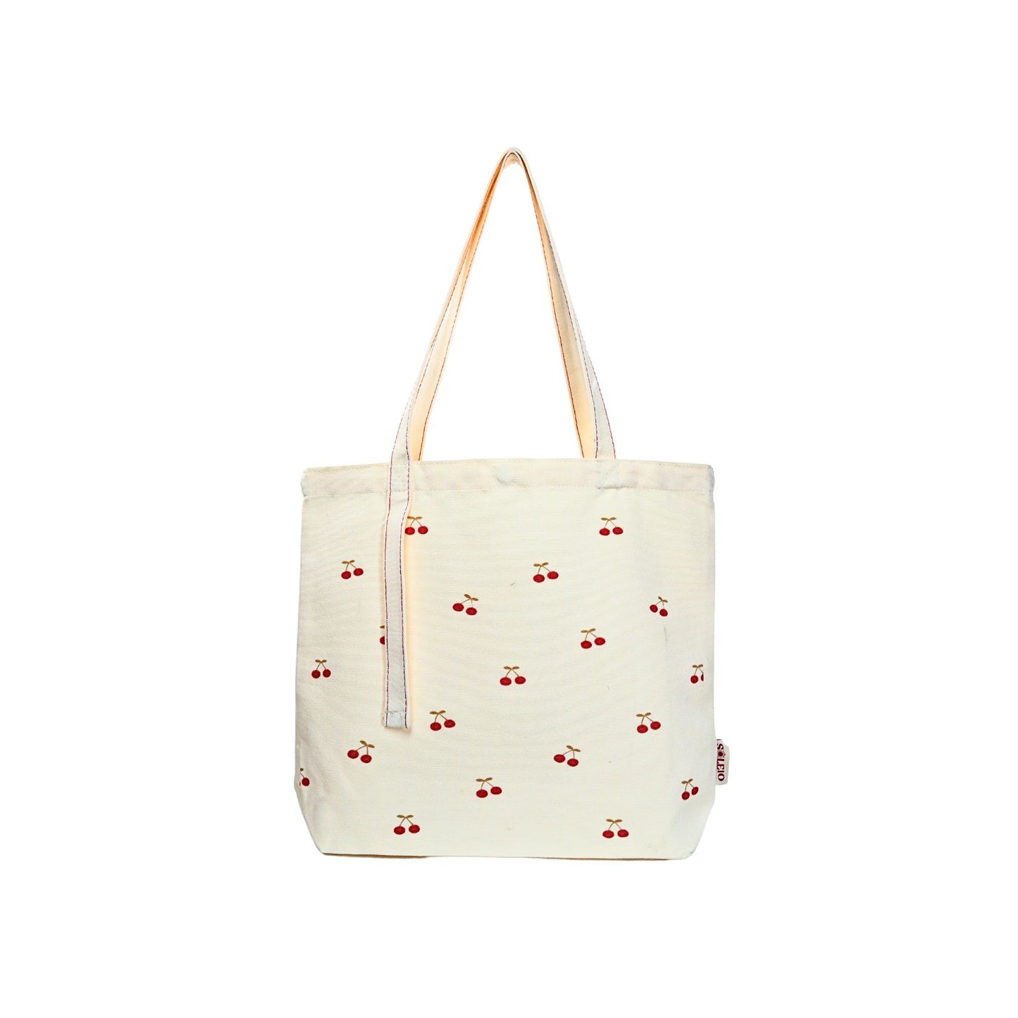 Bolsa De Lona Ecológica Diseño Cherry Con Broche