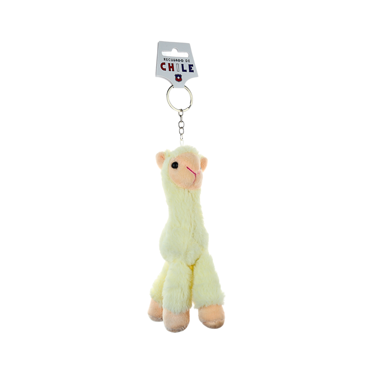 Llavero de Peluche Souvenir de Chile Llama Amarillo
