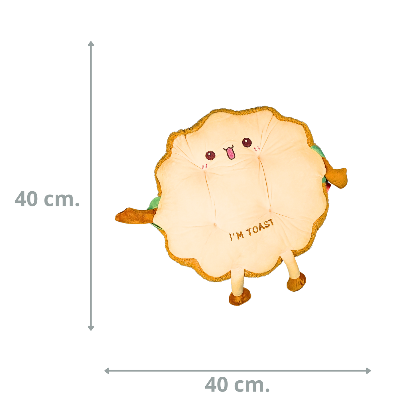 Cojín Para Silla Tostada Kawaii Redondo