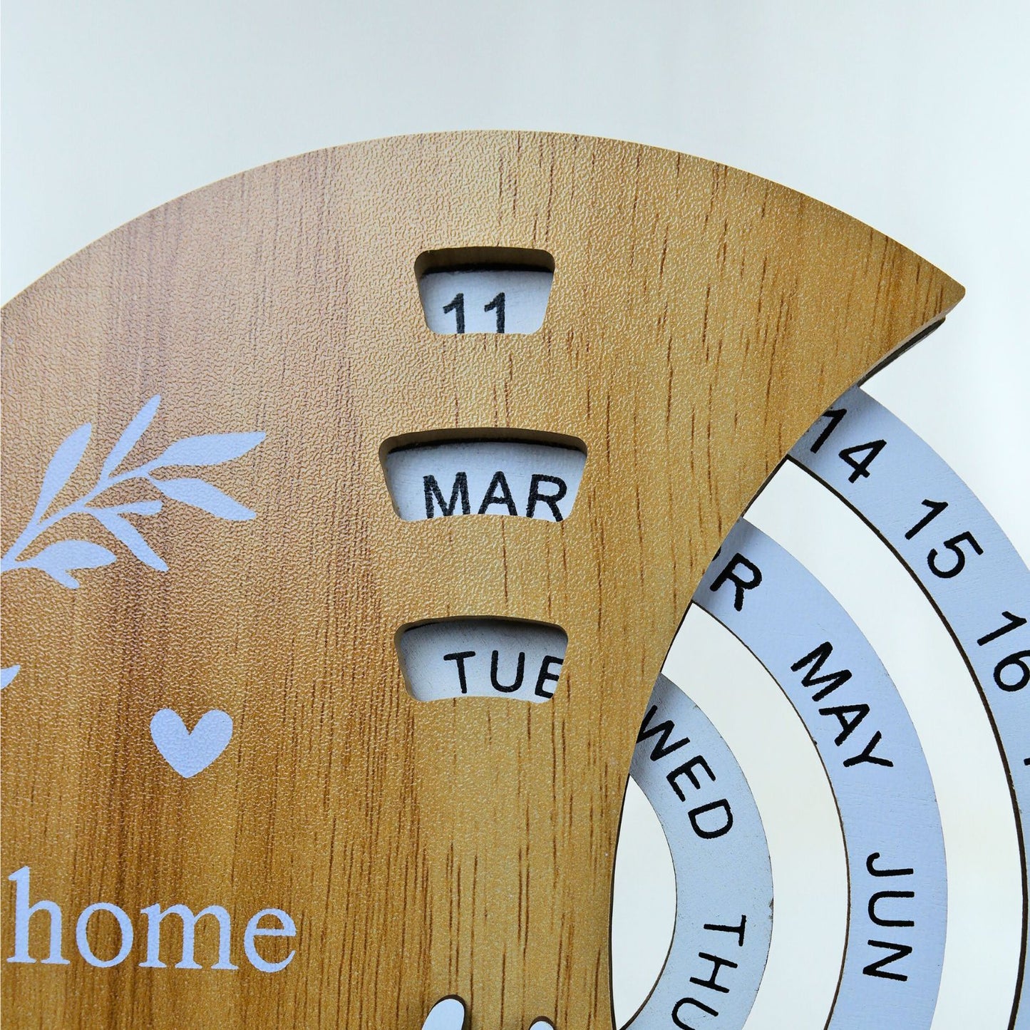 Calendario Eterno De Madera Giratorio Decorativo Luna