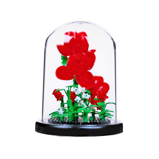 Juguete Bloques De Construcción Flores Diy Bricolaje Rosa