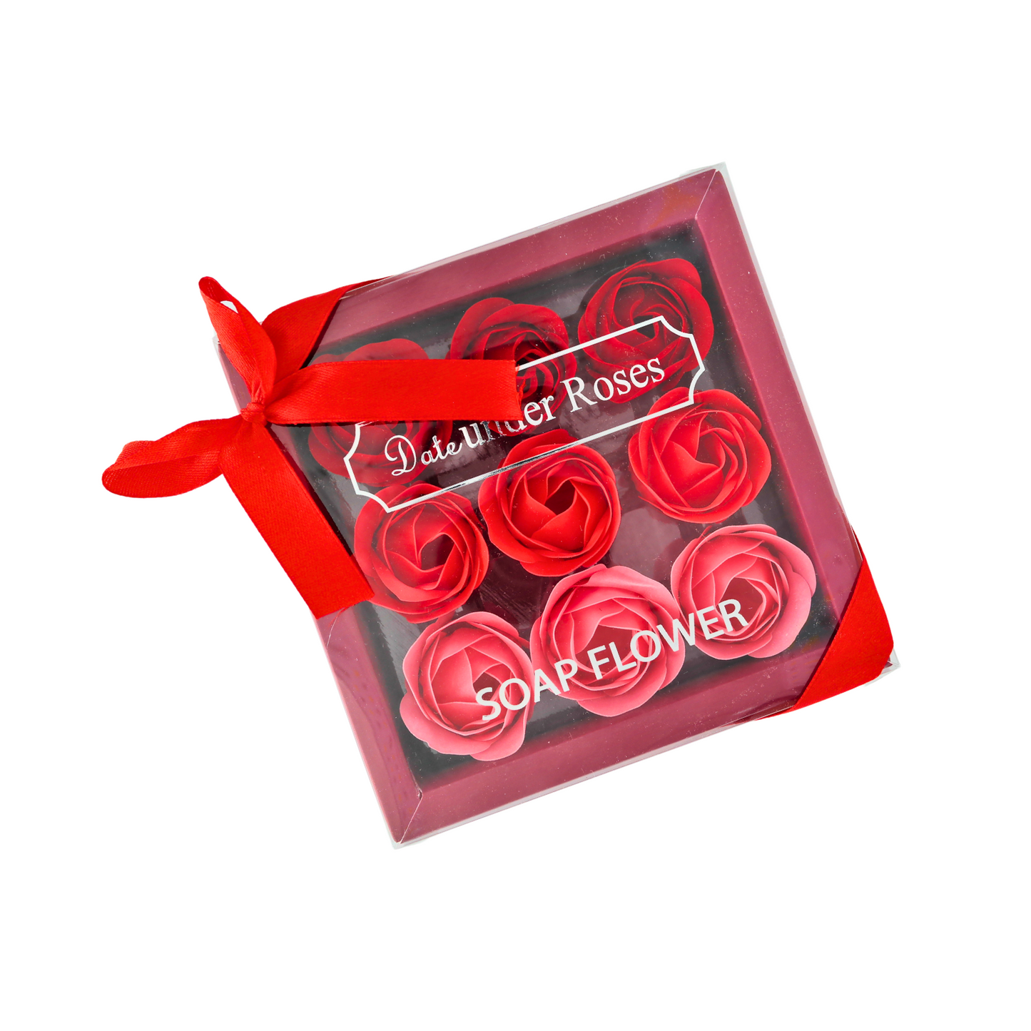 Set 9 Jabones Pétalos De Rosas Baño Spa Rojo
