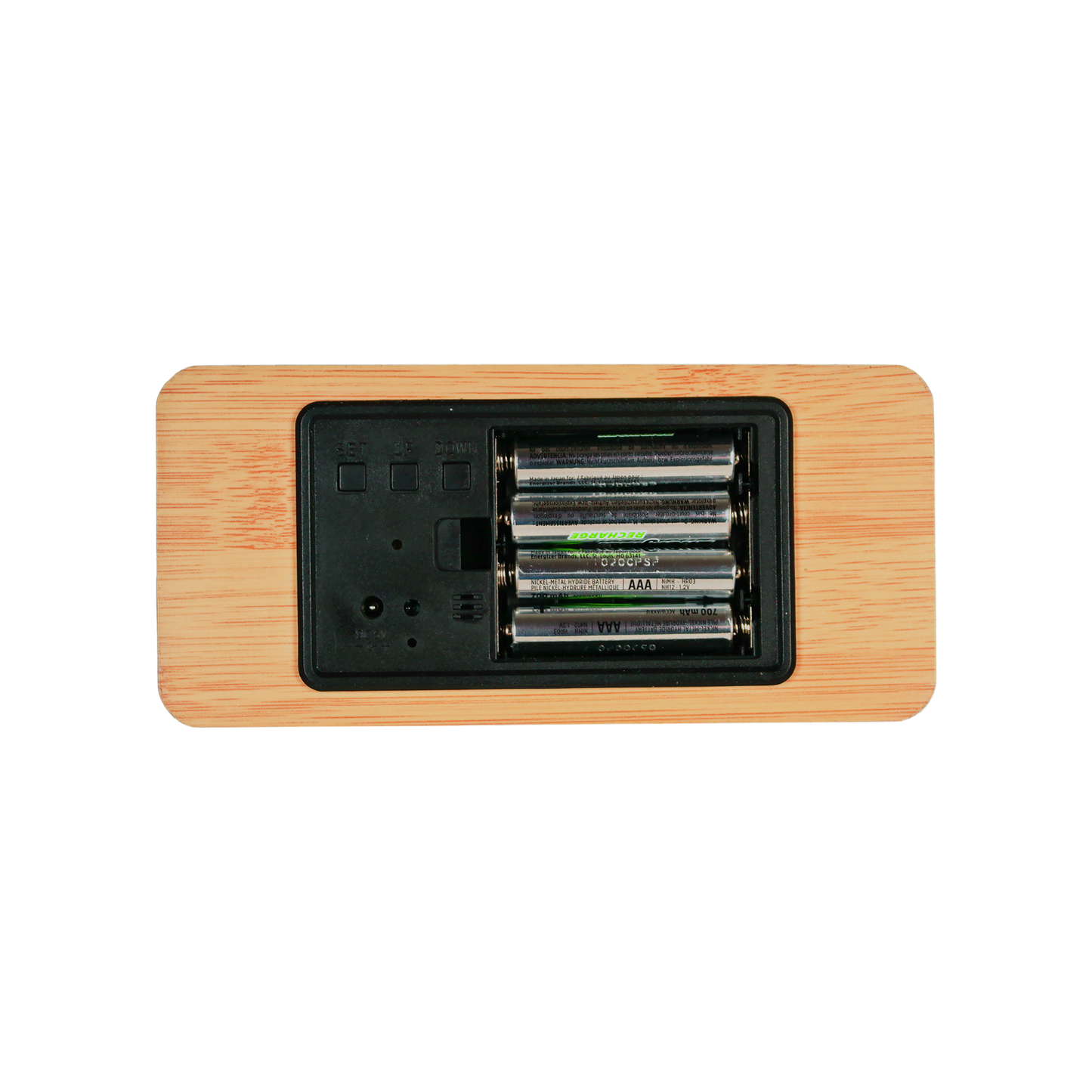 Reloj Digital LED Tipo Madera Zen Marrón