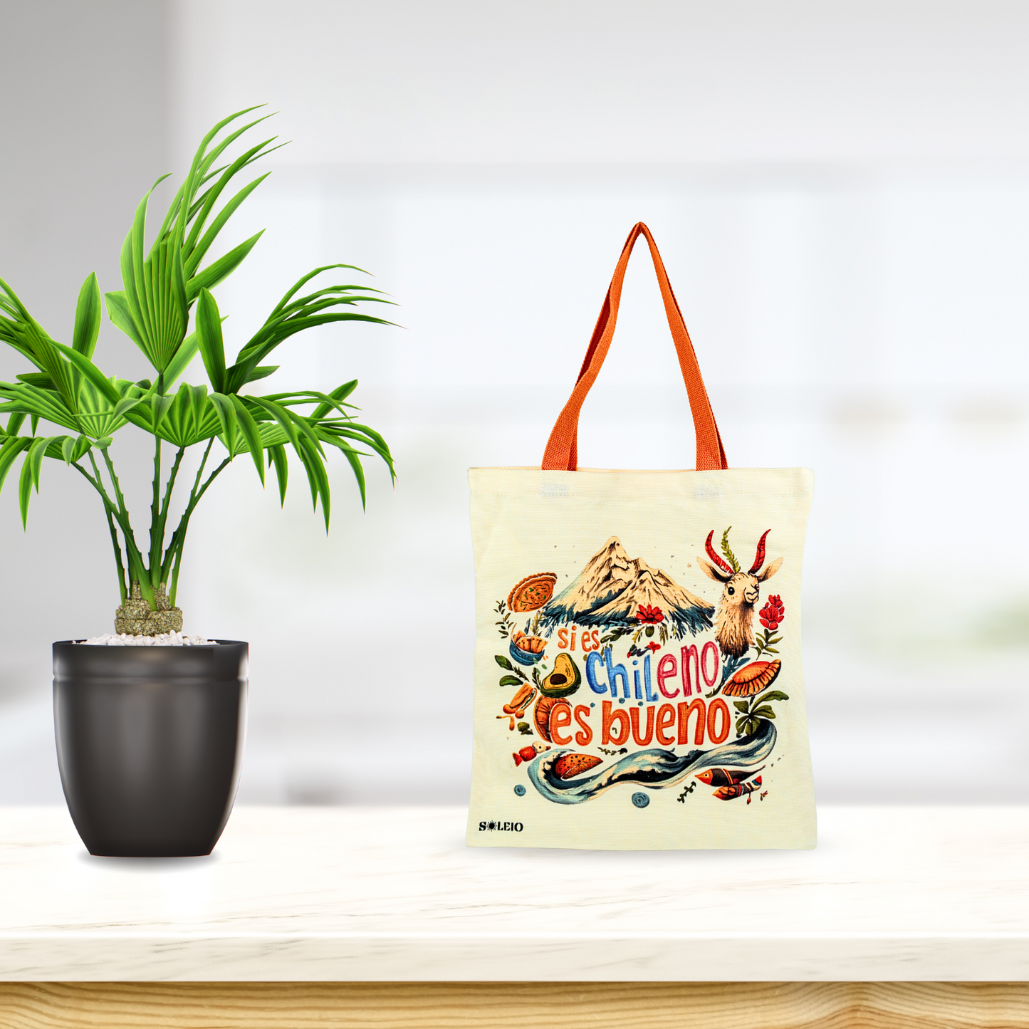 Tote Bag de Lona Si es Chileno Es Bueno