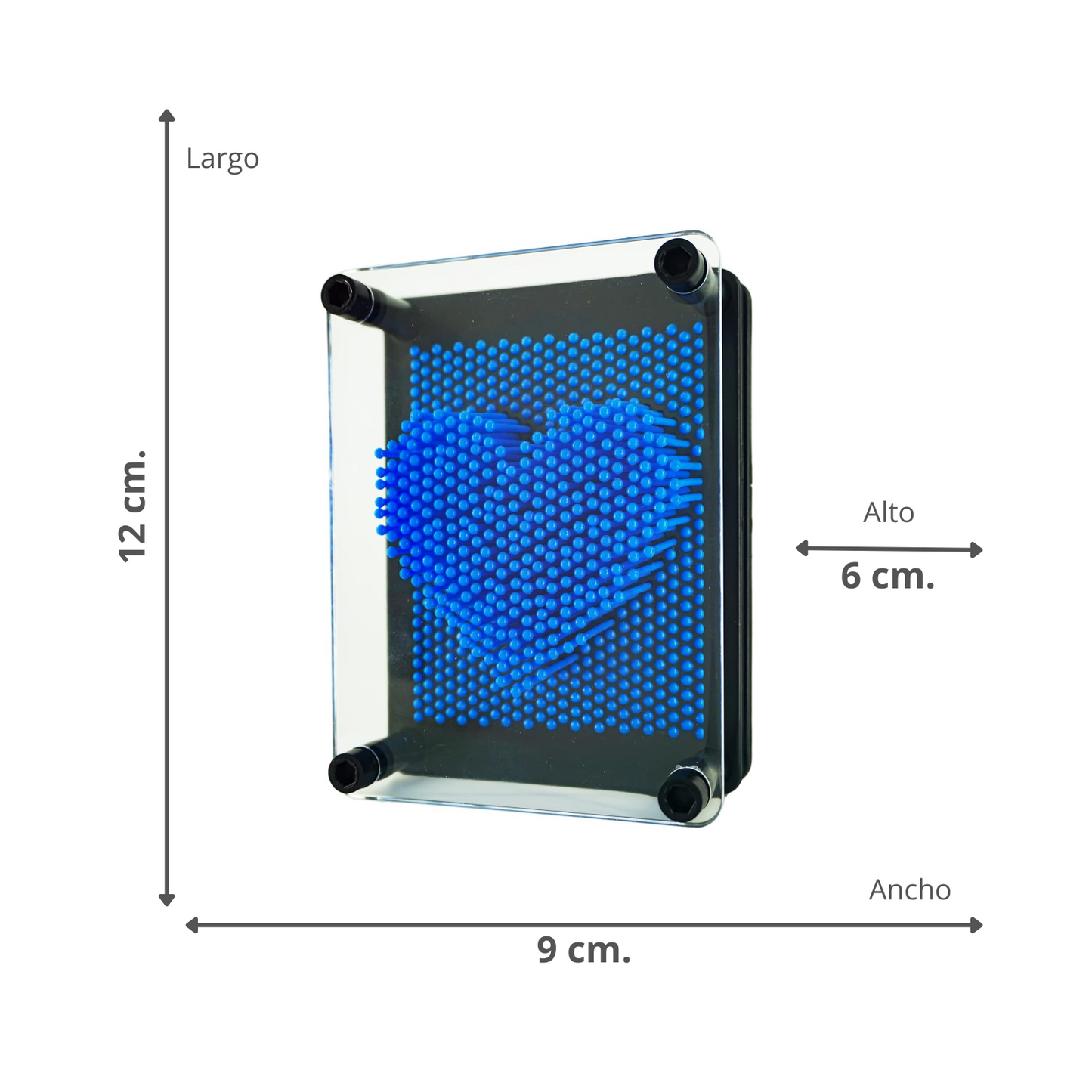 Juego Pin Art 3D Molde Didáctico Azul