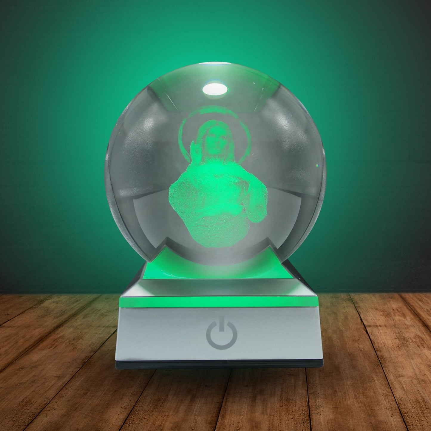 Bola de Cristal LED RGB Diseños 3D Multicolor Jesús