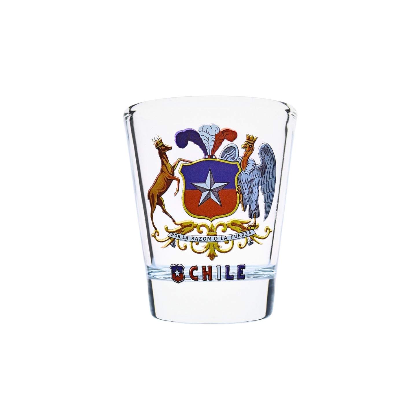 Set 4 Vasos Shot Tequileros 40 Ml Diseños De Chile Souvenir
