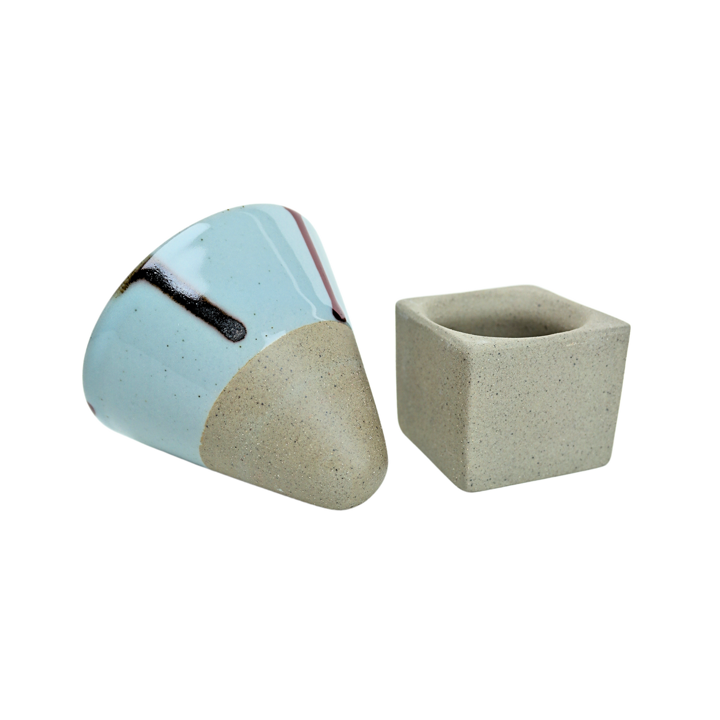 Tazas de Café Corto Japonesas de Cerámica 90 ml Celeste