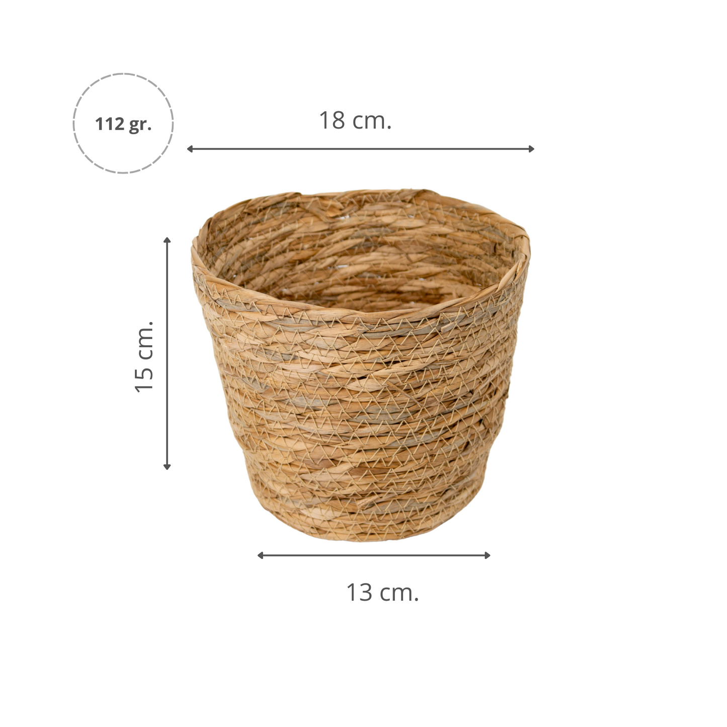 Macetero Cesta de Rattan Tejida
