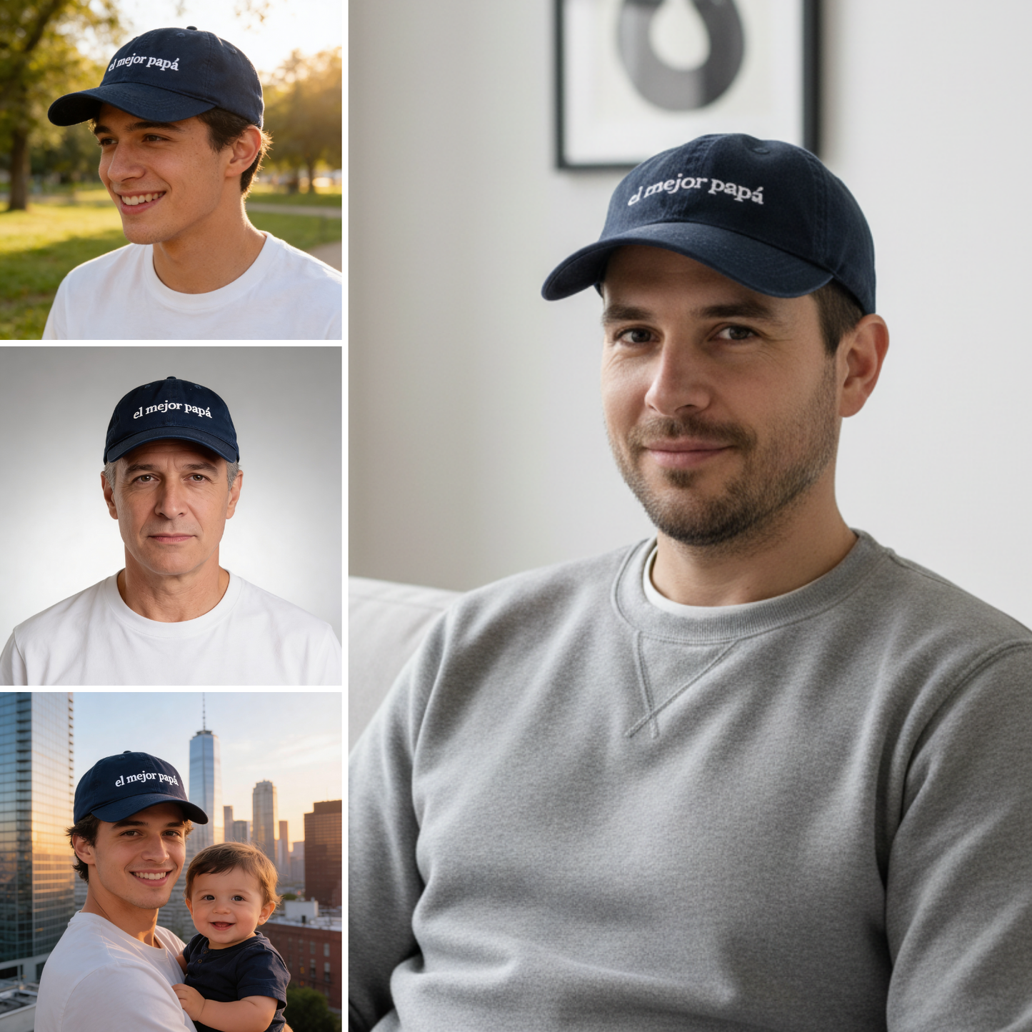 Jockey de Algodón con filtro UV Azul “El Mejor Papá”