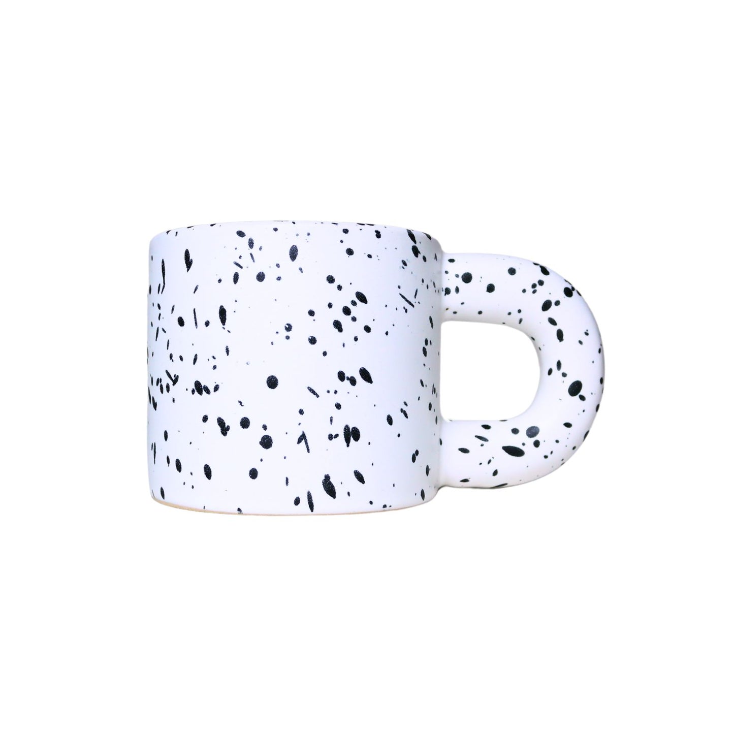 Taza de Cerámica Estilo Nórdico 300 ml Blanco Pintas