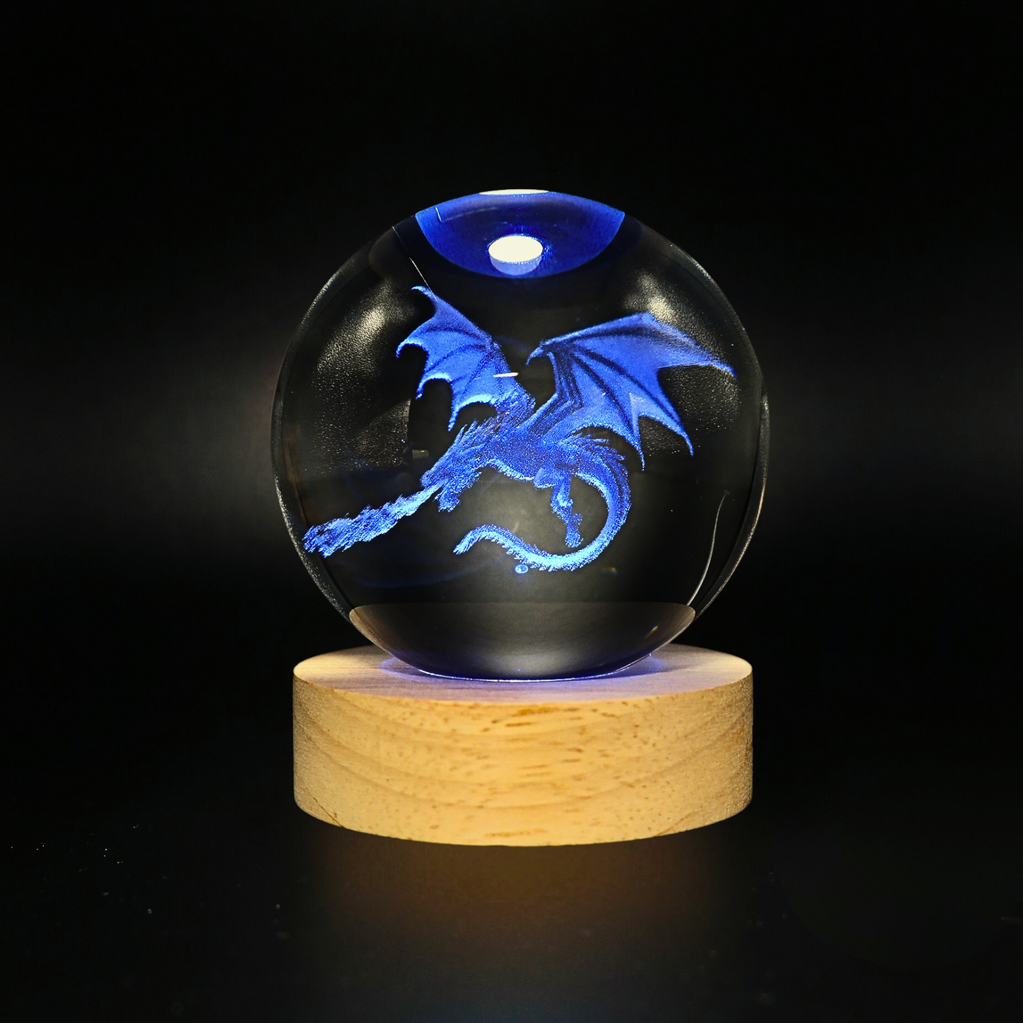 Lampara Bola De Cristal LED RGB Colores Dragón