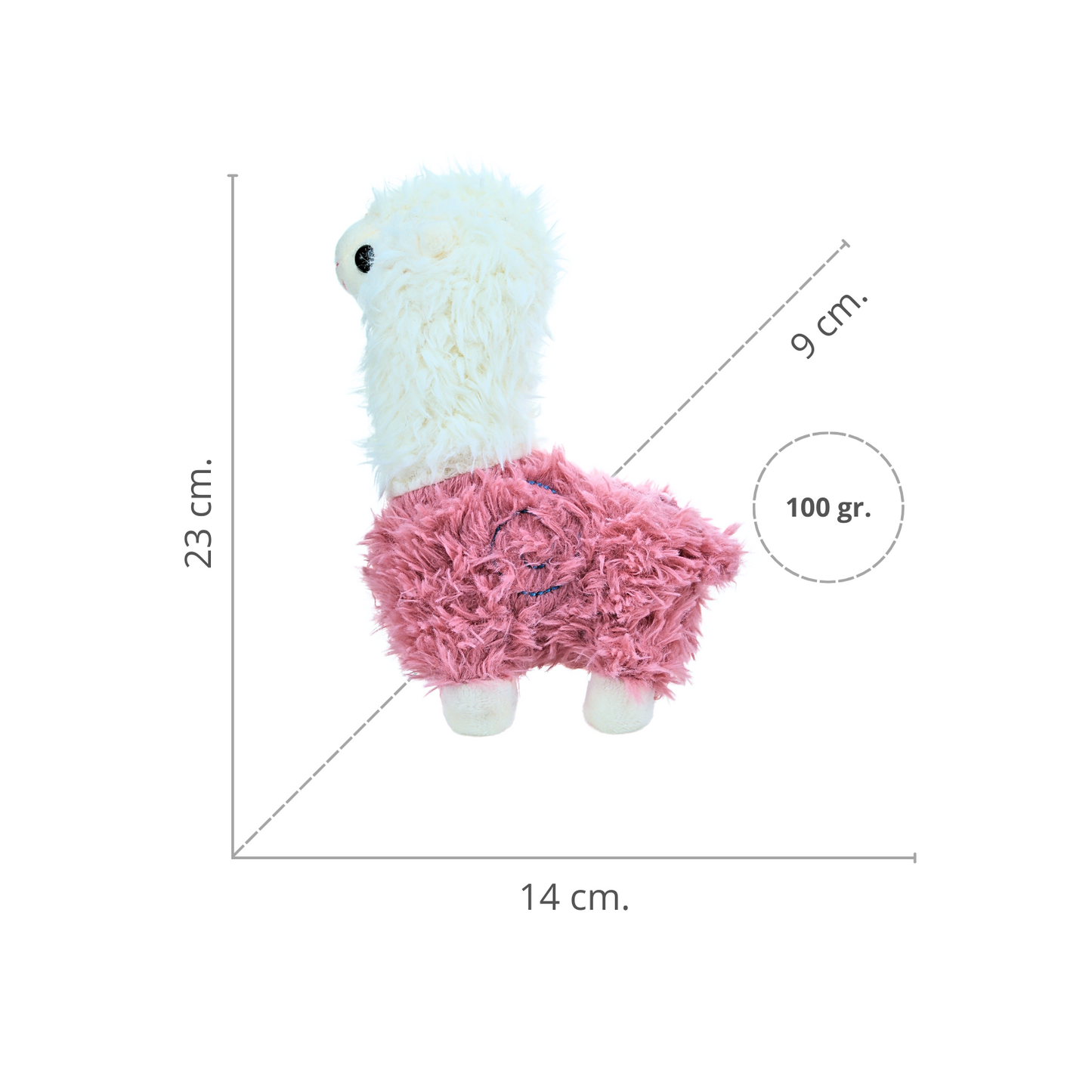 Juguete Peluche Diseño De Alpaca De Chile Rosada