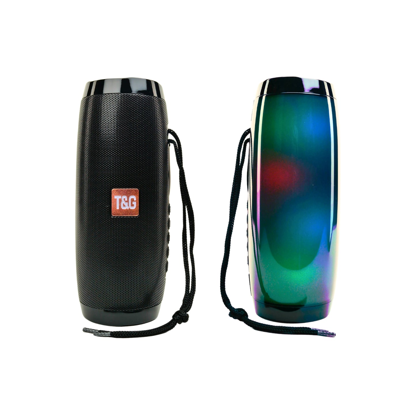 Parlante Bluetooth Con Panel Led RGB Radio FM Negro
