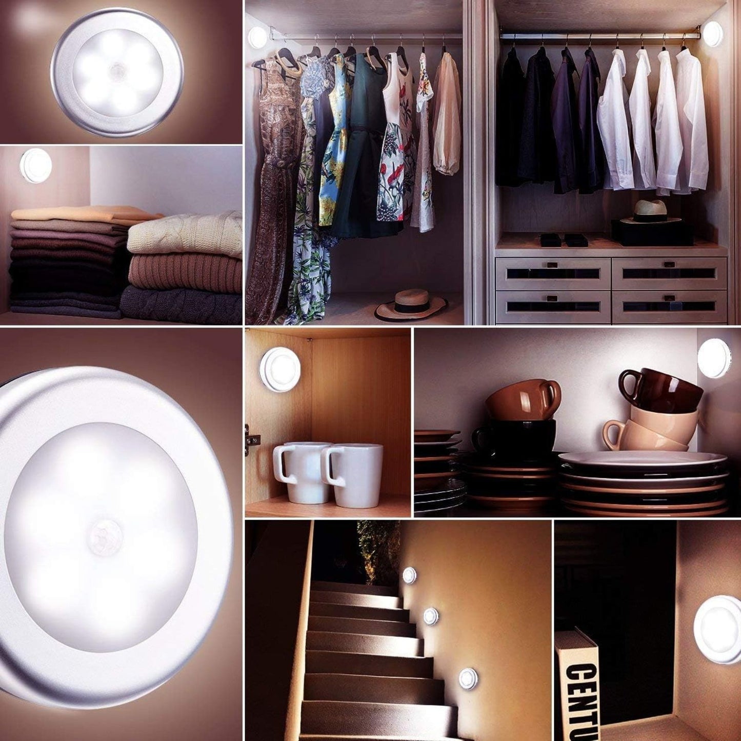 Luz Led Con Sensor De Movimiento Circular