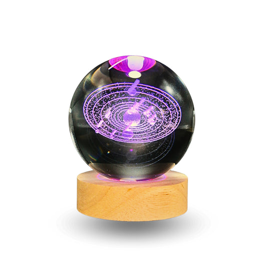 Lampara Bola De Cristal LED RGB Colores Sistema Solar
