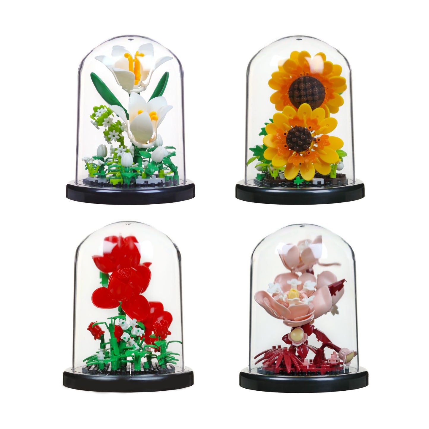Juguete Bloques De Construcción Flores Diy Bricolaje Girasol