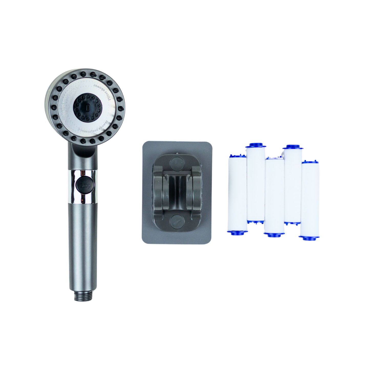 Cabezal de Ducha Set Masajeador Vigorizante Con Filtros