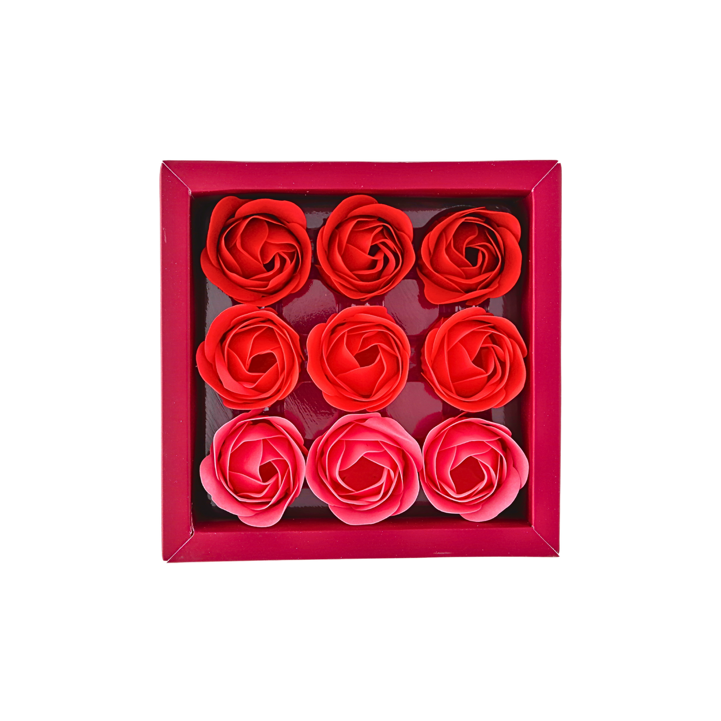Set 9 Jabones Pétalos De Rosas Baño Spa Rojo