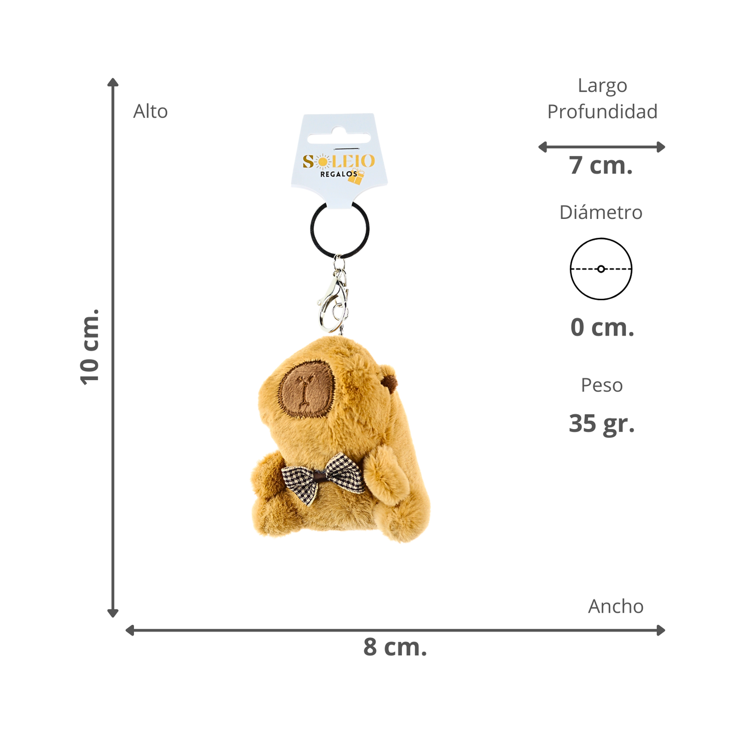 Llavero de Peluche Colgante Capibara