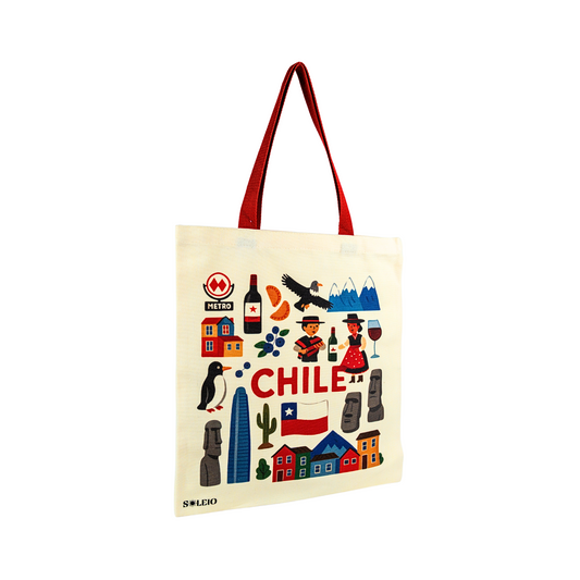 Tote Bag de Lona Emblemas de Chile