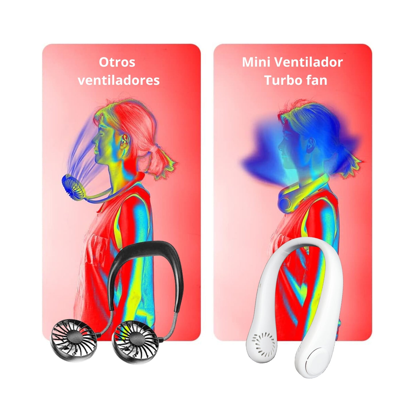 Ventilador De Cuello Portátil Blanco