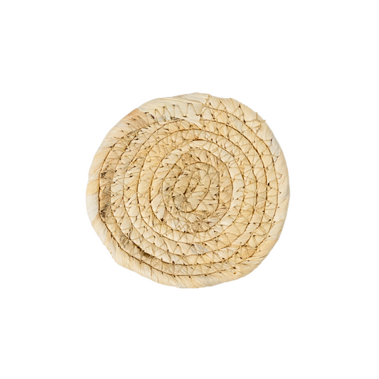 Posavasos de Rattan Estilo Rústico y Natural Beige