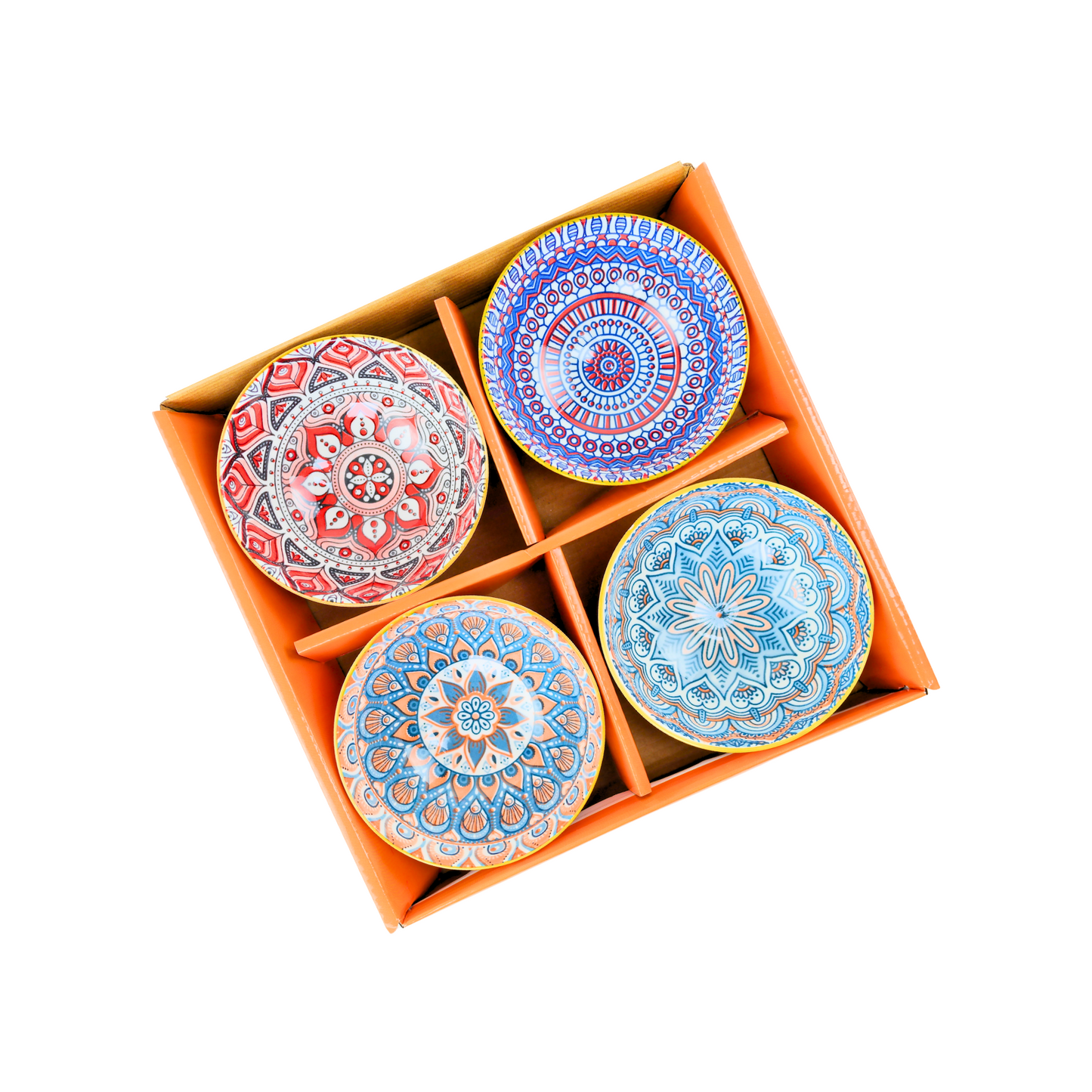 Set 4 Bowl Cuencos Cerámicos 300 Ml Estilo Bohemio