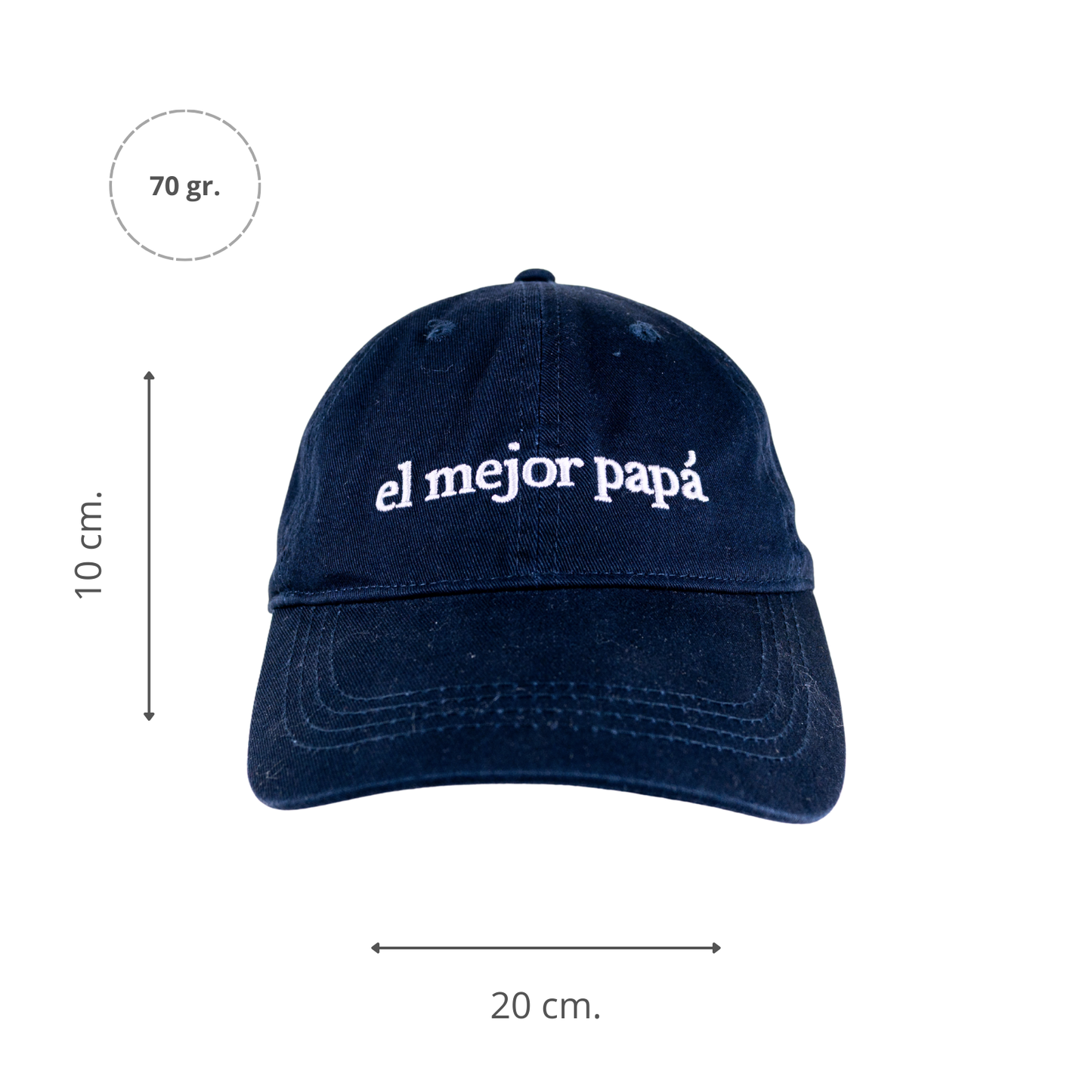 Jockey de Algodón con filtro UV Azul “El Mejor Papá”