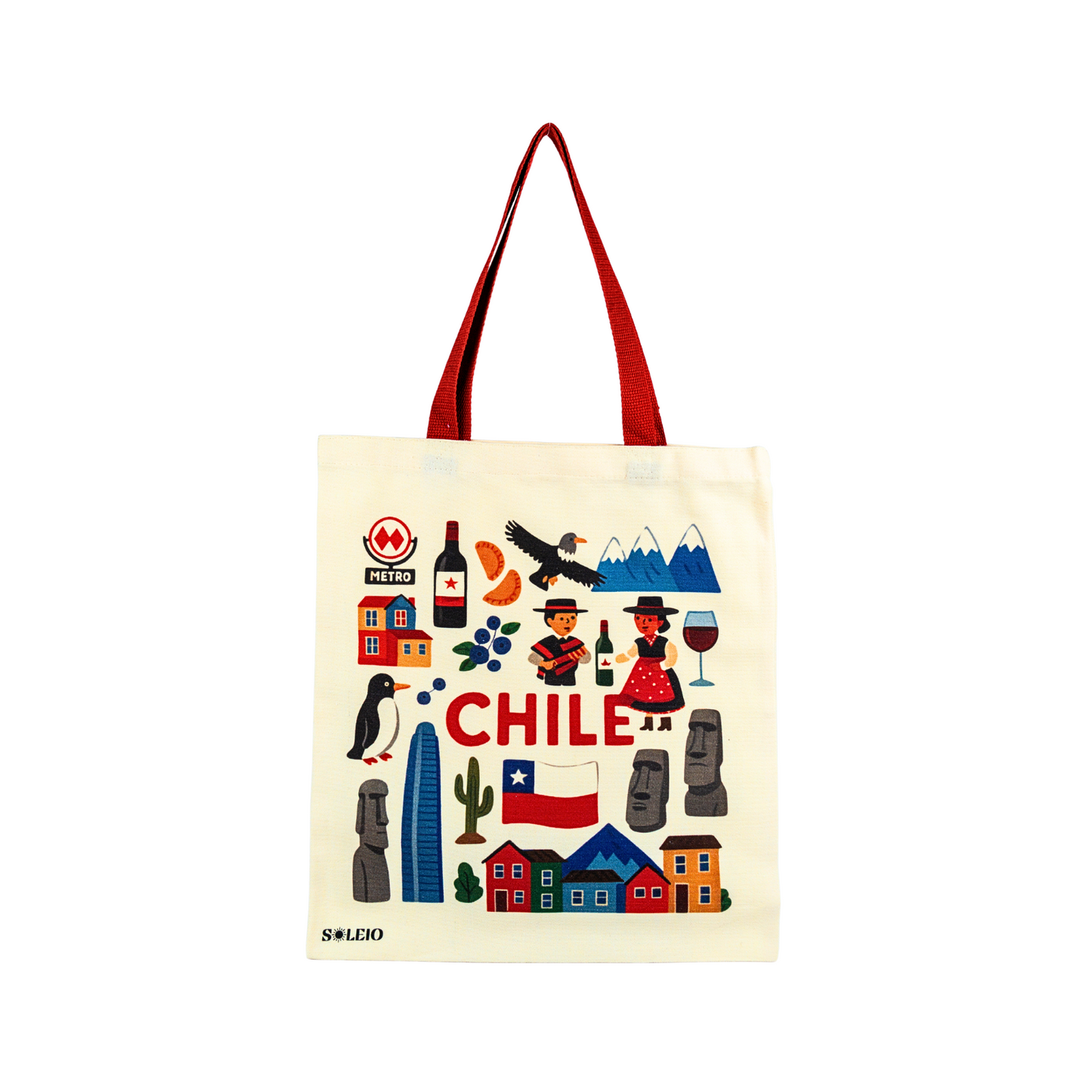 Tote Bag de Lona Emblemas de Chile