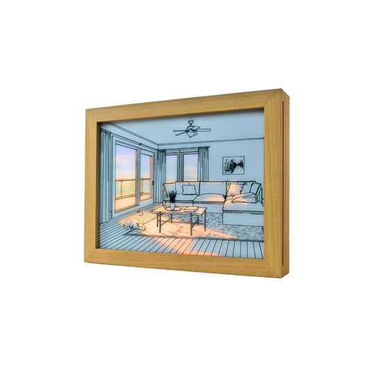 Lampara Led Cuadro De Pintura Decorativo Perrito