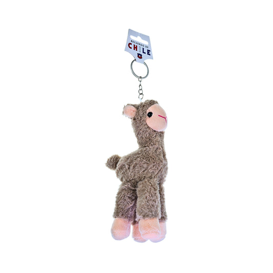 Llavero de Peluche Souvenir de Chile Llama Marrón
