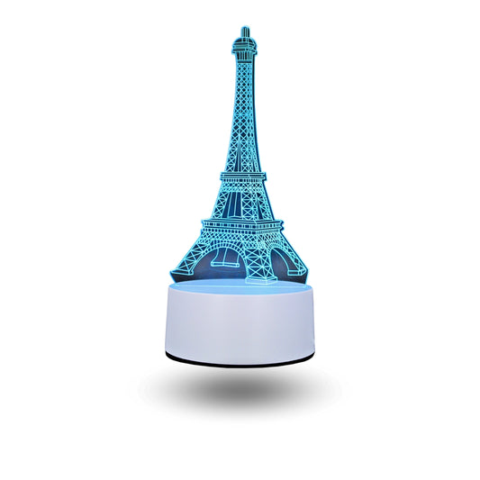 Lámpara Led RGB visualización 3D Torre Eifeel